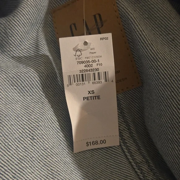 UltraSoft Denim Crop Trench Jacket Light Wash XSP - Picture 6 of 6